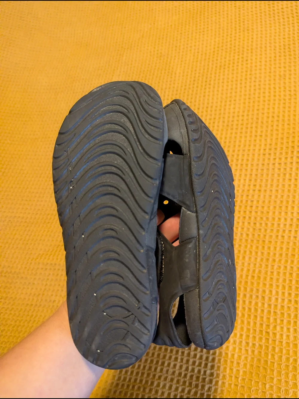 Nike Black Kid's Sport Slide Sandals with Perforated Upper, 3y
